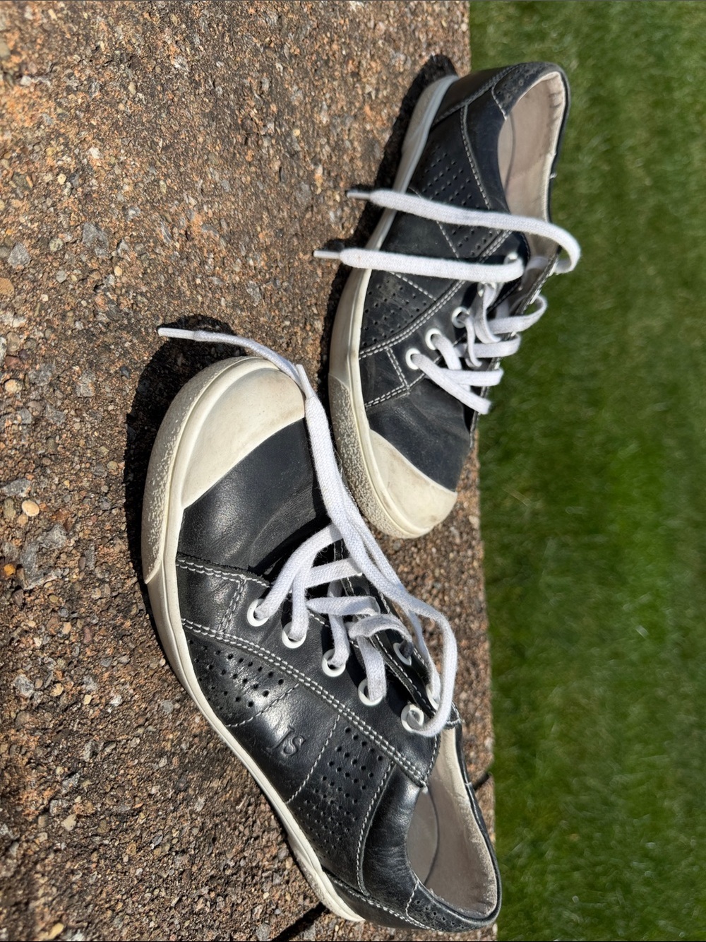 Josef Seibel Black Sneakers with White Insole